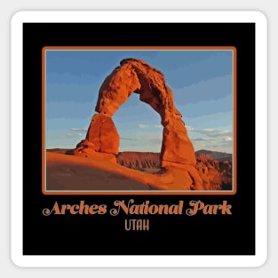 Arches National Park - Utah - scenic landscape, red rocks, southwestern nature Sticker